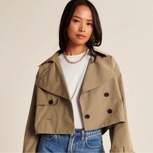 Abercrombie & Fitch Cropped Trench Coat